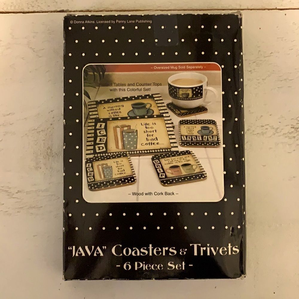 JAVA Coasters & Trivets (NWOT)